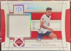 Ollie Watkins #BM-OW Soccer Cards 2022 Panini National Treasures FIFA Road to World Cup Biography Materials