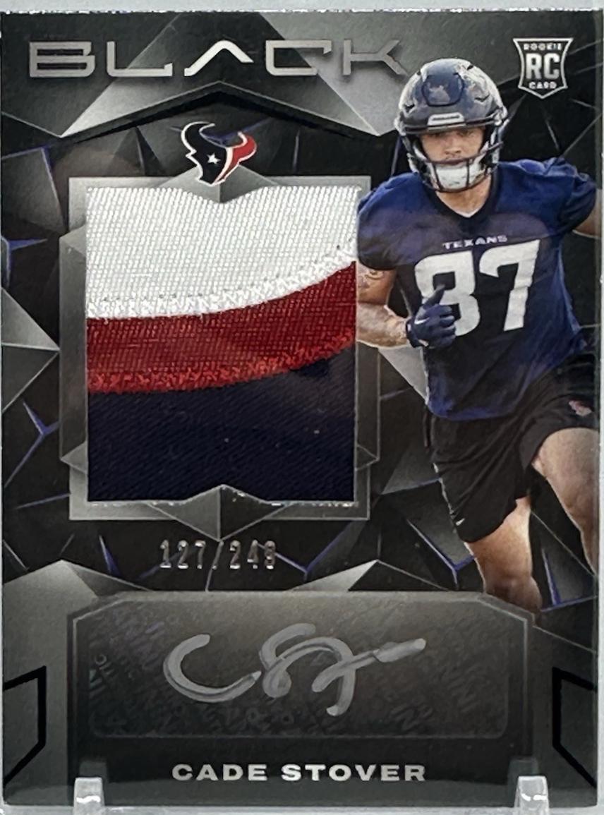 Cade Stover #117 Football Cards 2024 Panini Black Rookies Autograph