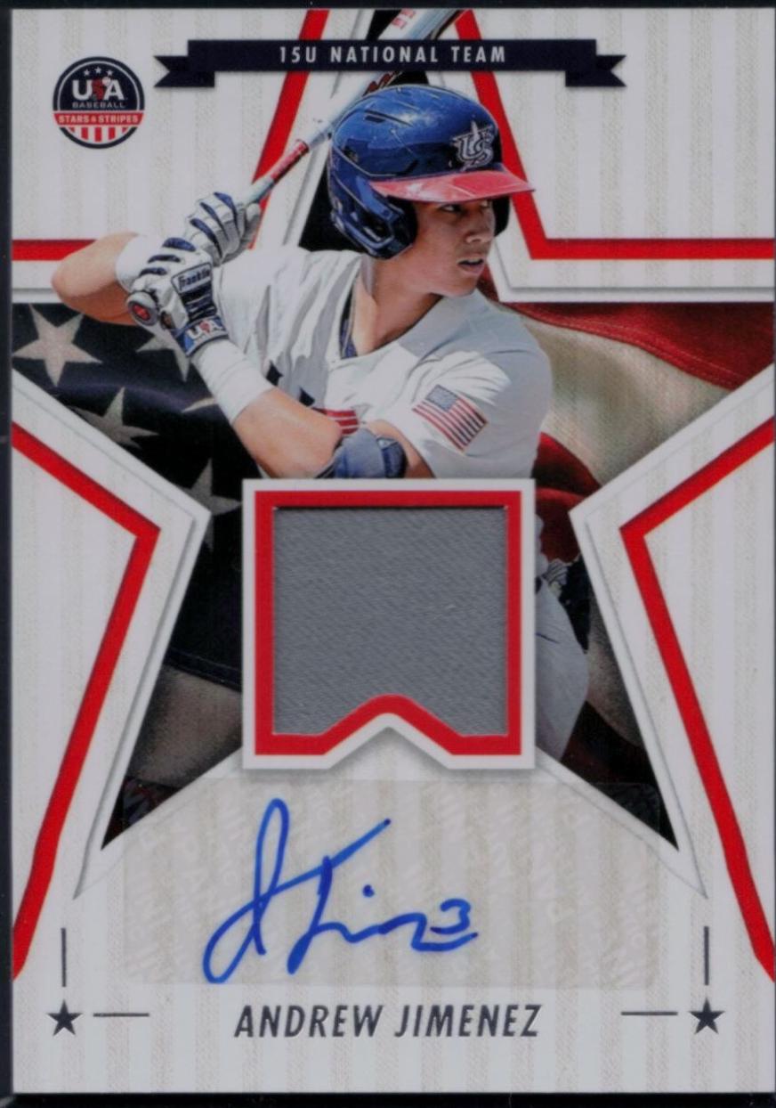 Andrew Jimenez #5 Baseball Cards 2025 Panini Stars and Stripes 15U National Team Signature