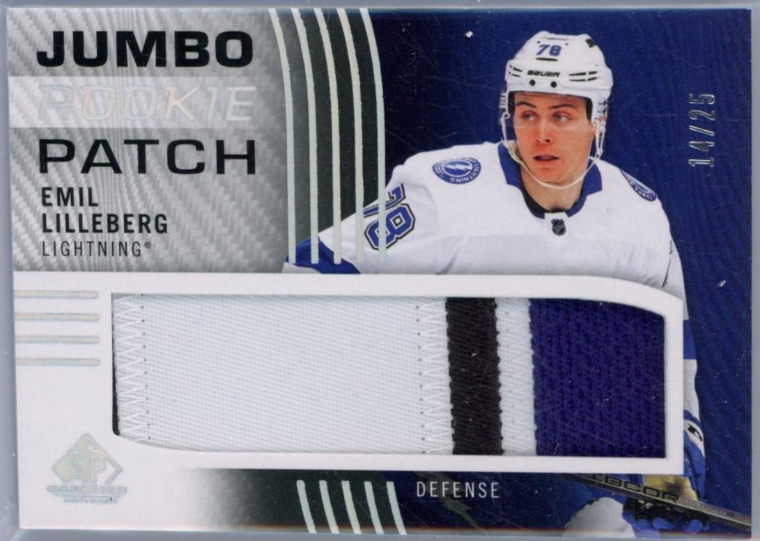 Emil Lilleberg #JRP-EL Hockey Cards 2024 SP Game Used Rookie Jumbo Patch