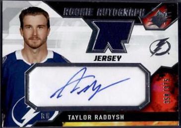 Taylor Raddysh #TR 2021 Spx Rookie Auto Jersey Hockey