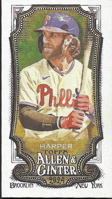 Bryce Harper #367 Baseball Cards 2024 Topps Allen & Ginter Mini Exclusive
