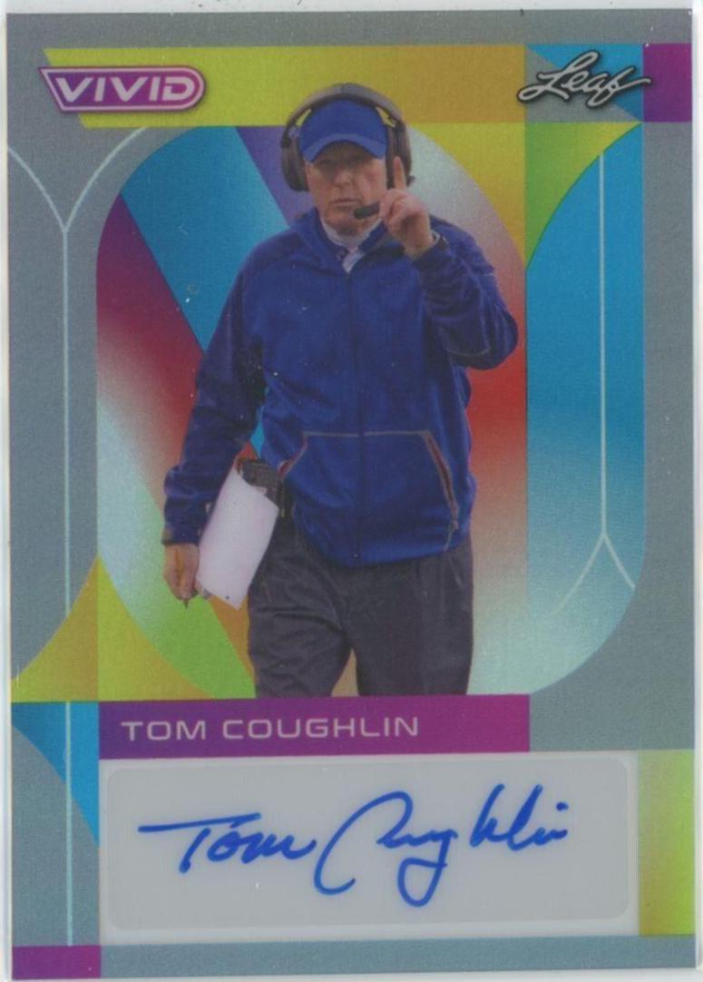 Tom Coughlin #BA-TC1 2023 Leaf Vivid Autographs Football