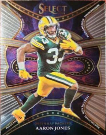 Aaron Jones #PHE-13 Football Cards 2021 Panini Select Phenomenon