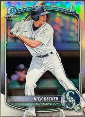 Nick Becker [Refractor] #BDC-100 Baseball Cards 2025 Bowman Draft Chrome Prices