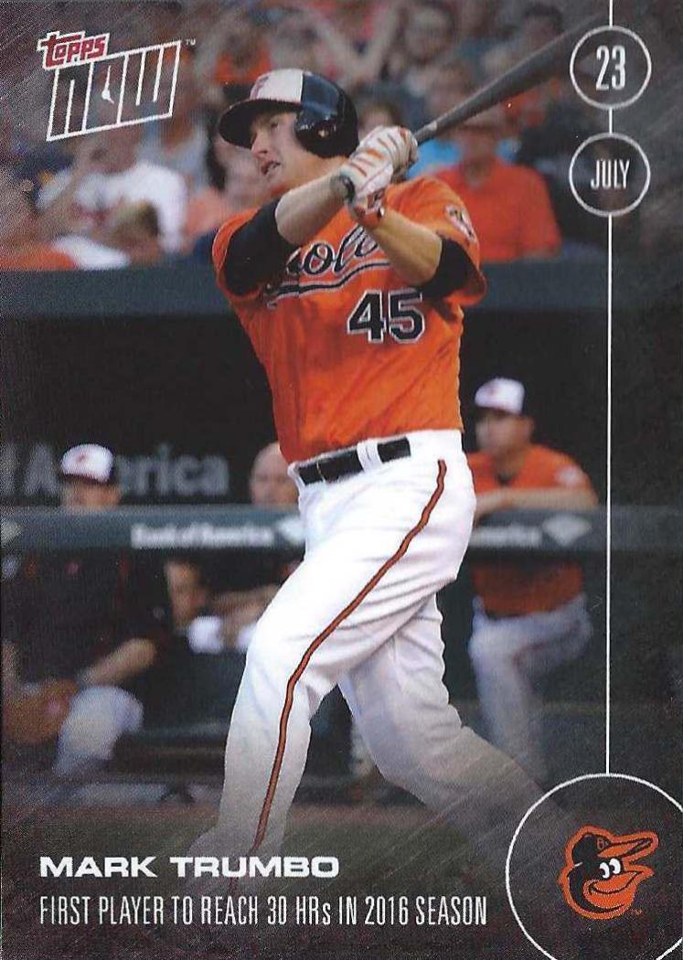 Mark Trumbo #23 Baseball Cards 2016 Topps Now