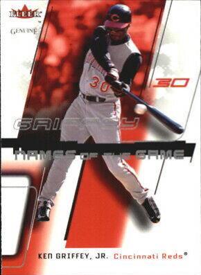 Ken Griffey Jr #27 Baseball Cards 2002 Fleer Genuine Names of the Game