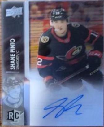 Shane Pinto #CC-SP 2021 Upper Deck Clear Cut Autograph Hockey