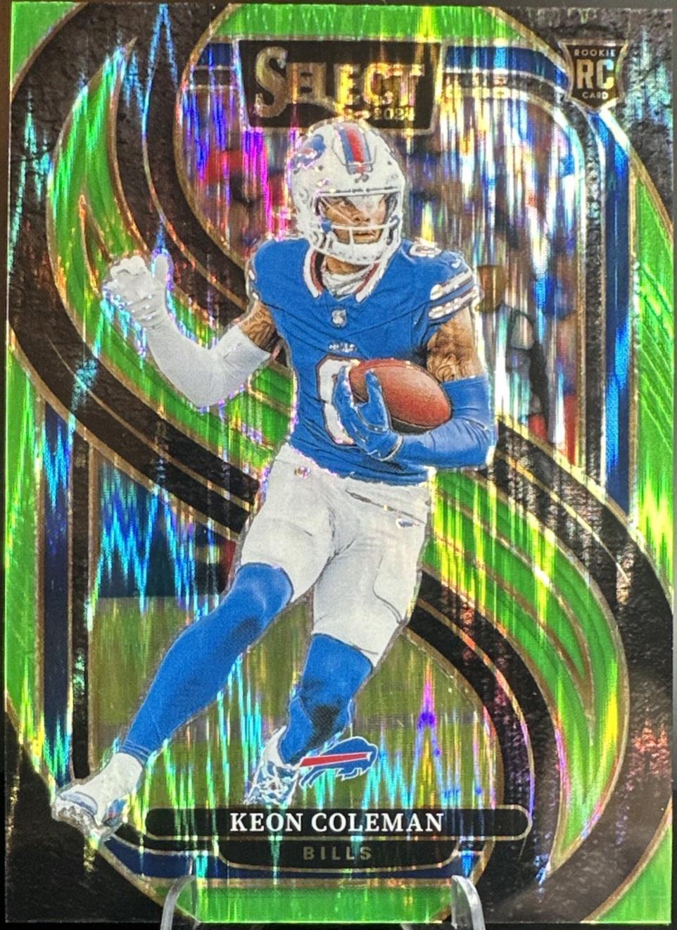 Keon Coleman [Neon Green Prizm Shock] #153 Prices | 2024 Panini