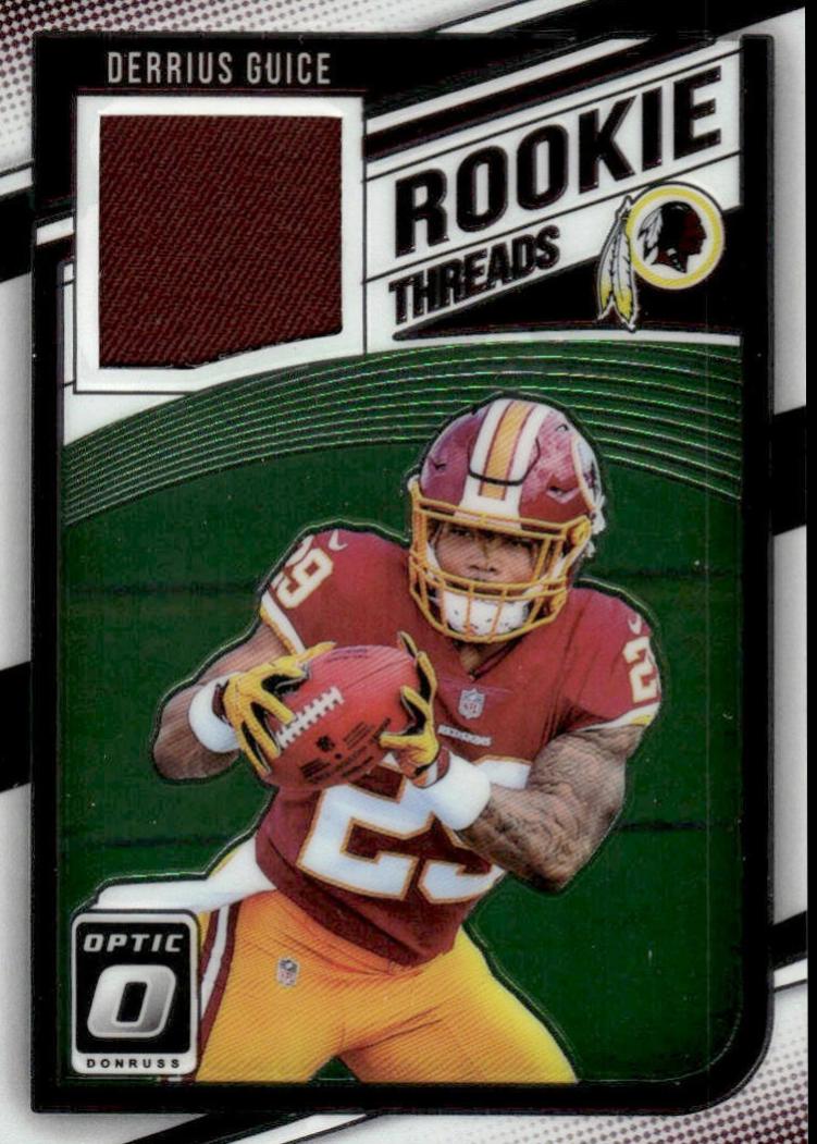 Derrius Guice #RT-DG Football Cards 2018 Donruss Optic Rookie Threads