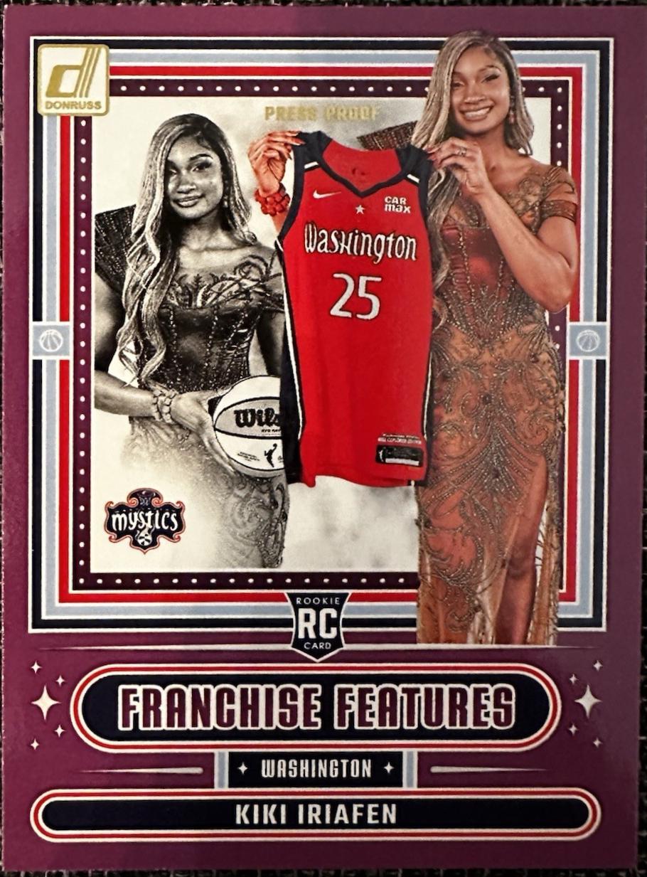2025 Panini Donruss WNBA Franchise Features Kiki Iriafen [Press Proof Purple] #18 card