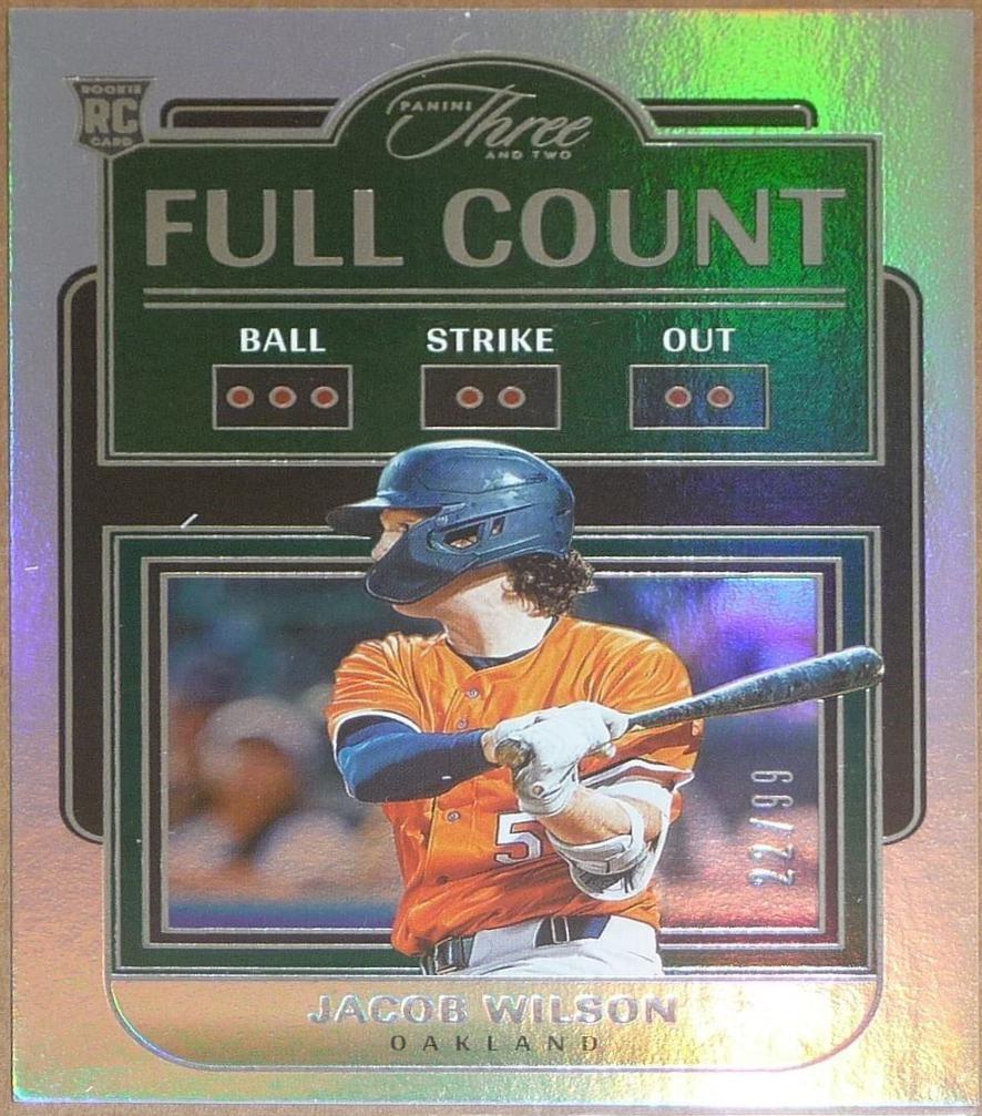 Jacob Wilson #19 Baseball Cards 2024 Panini Three and Two Full Count
