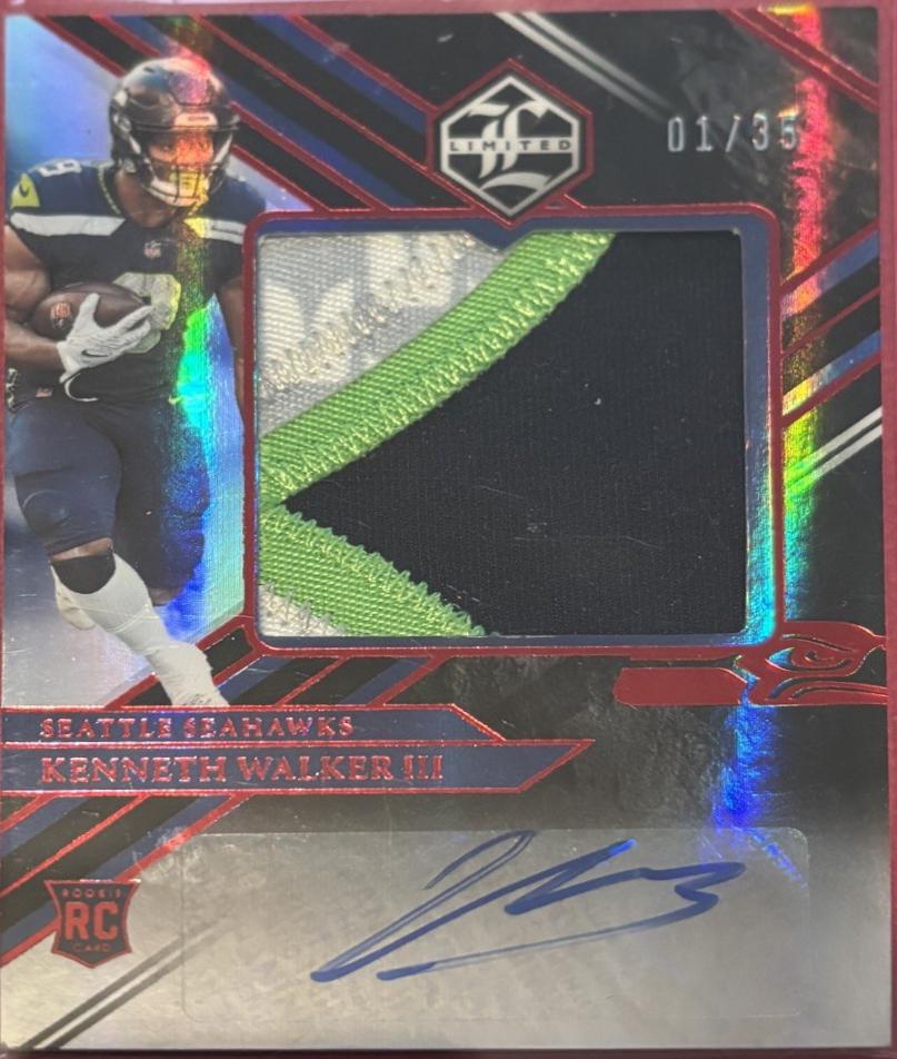 Kenneth Walker III [Patch Autograph Jumbo Ruby] #149