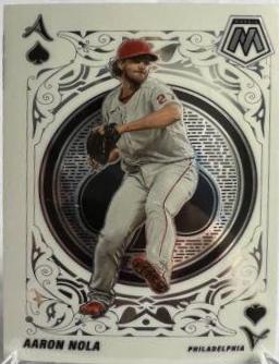 Aaron Nola #A-9 Baseball Cards 2022 Panini Mosaic Aces