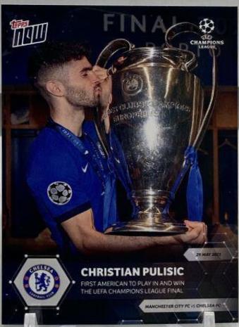 Christian Pulisic #85 Soccer Cards 2020 Topps Now UEFA Champions League