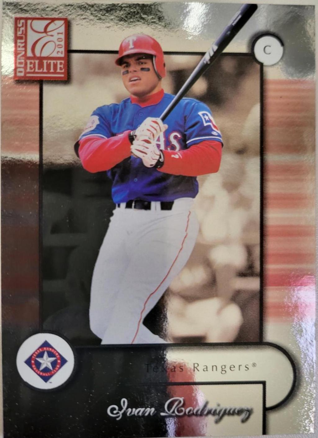 Ivan Rodriguez #9 Baseball Cards 2001 Donruss Elite