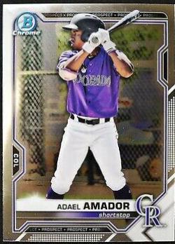 Adael Amador #BDC-195 2021 Bowman Draft Chrome Baseball
