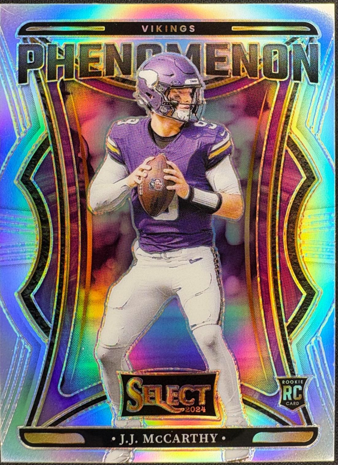 J.J. McCarthy #6 Football Cards 2024 Panini Select Phenomenon