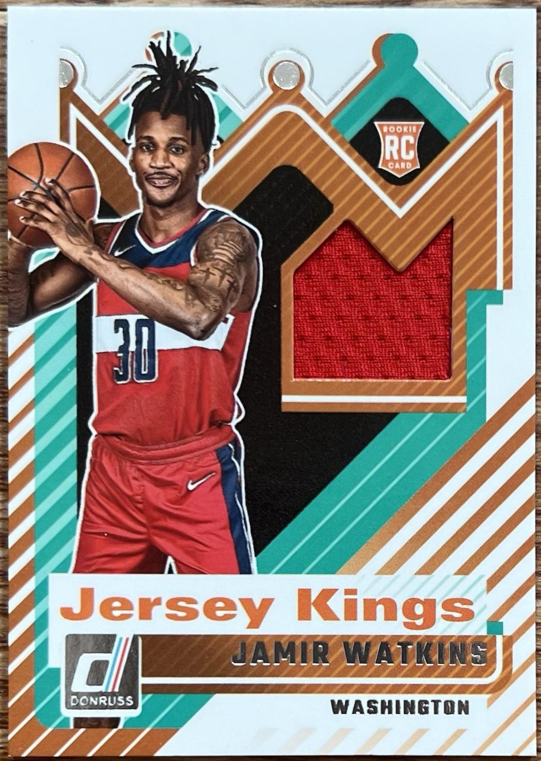 Jamir Watkins #19 2025 Panini Donruss Jersey Kings Basketball