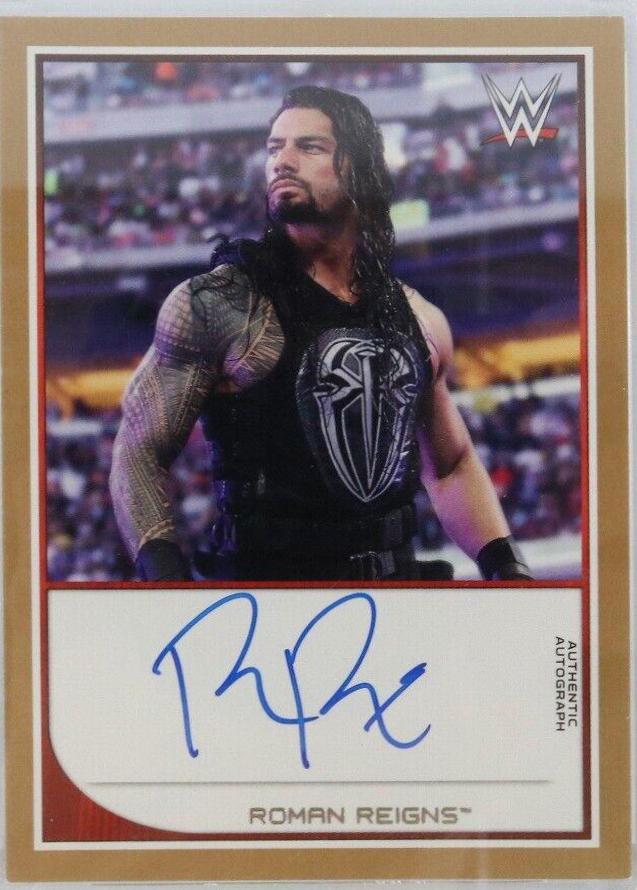 Roman Reigns Wrestling Cards 2016 Topps WWE Autographs