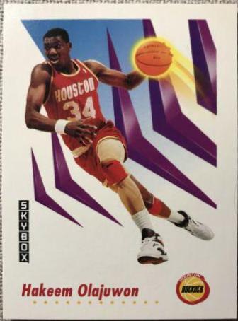 Hakeem Olajuwon #568 Basketball Cards 1991 Skybox