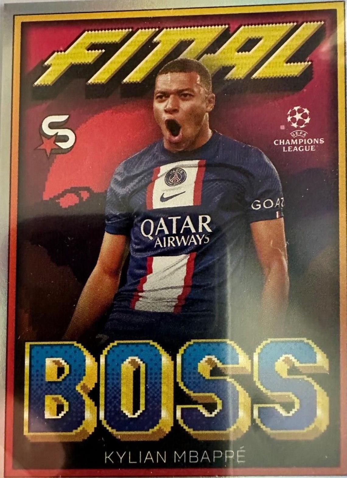 Kylian Mbappe #FB-KM Soccer Cards 2022 Topps UEFA Superstars Final Boss