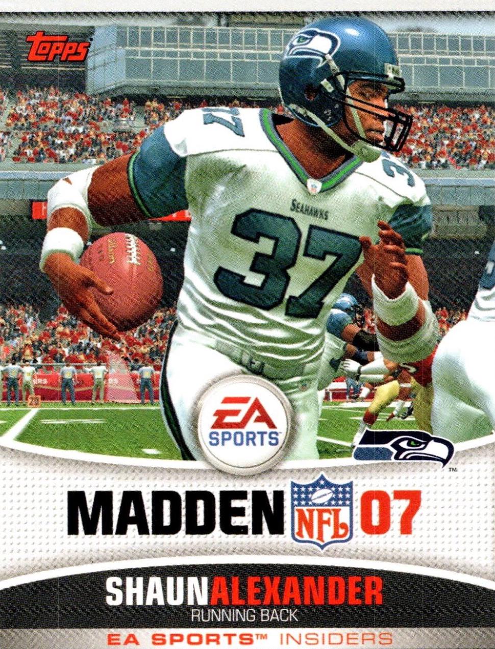 Shaun Alexander #1 2006 Topps Football EA Sports Madden 07