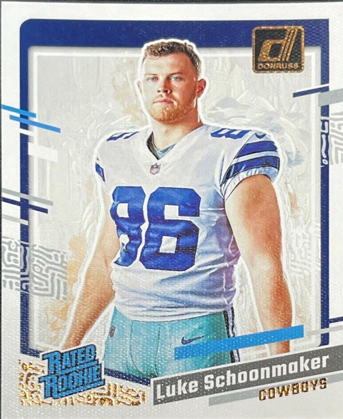 Luke Schoonmaker #18 Football Cards 2023 Panini Donruss Rated Rookies Portrait