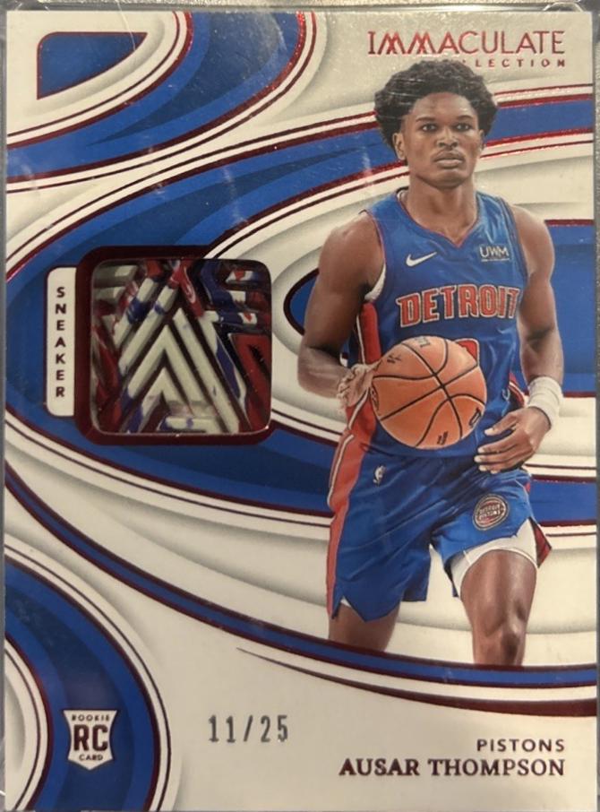 Ausar Thompson #11 Basketball Cards 2023 Panini Immaculate Sneaker Swatch