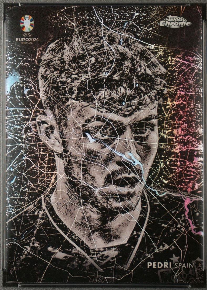 Pedri #BN-4 Soccer Cards 2024 Topps Chrome UEFA Euro Berlin at Night