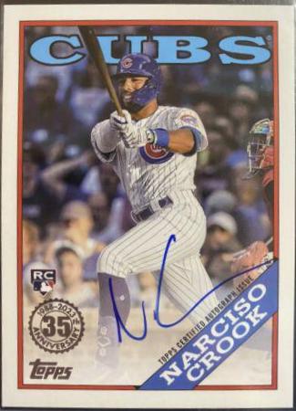 Narciso Crook #88BA-NC Baseball Cards 2023 Topps Silver Pack 1988 35th Anniversary Autographs