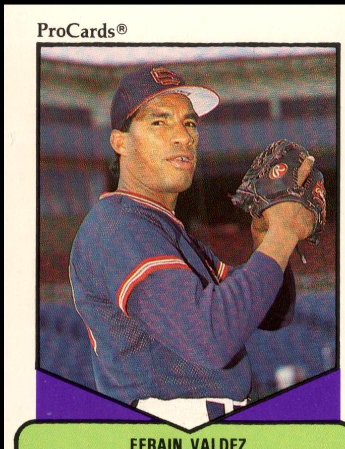 Efrain Valdez #216 Baseball Cards 1990 ProCards AAA