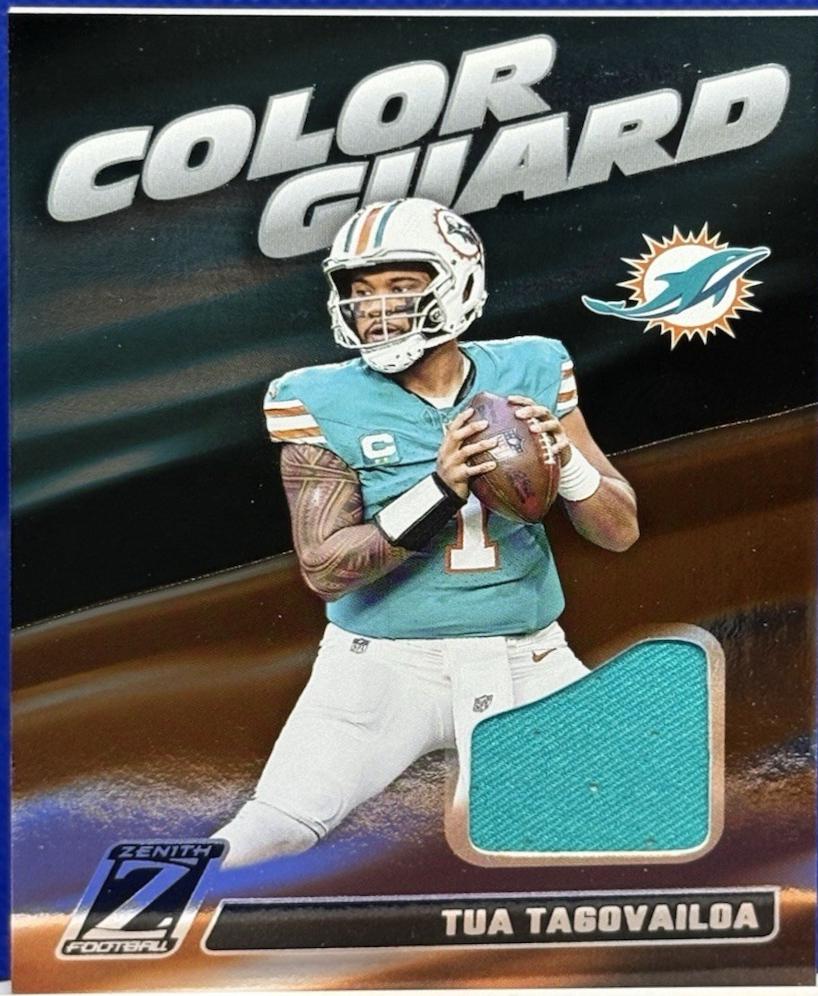 Tua Tagovailoa #CG12 Football Cards 2024 Panini Zenith Color Guard