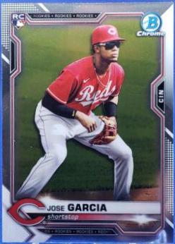 Jose Garcia #14 Baseball Cards 2021 Bowman Chrome
