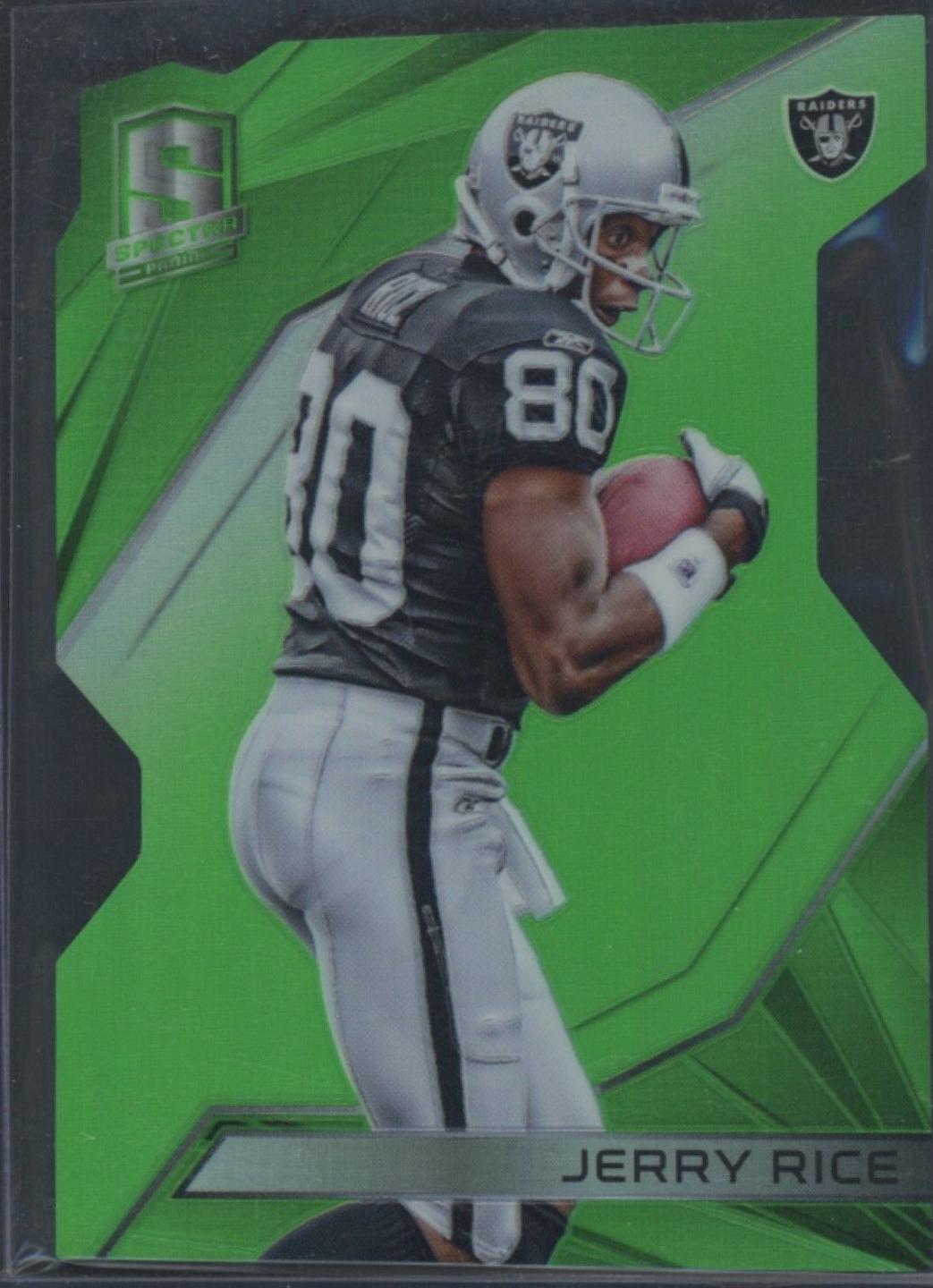 Jerry Rice [Oakland Raiders Neon Green Die Cut] #54