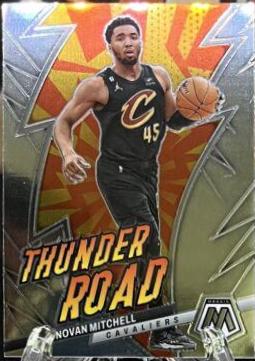 Donovan Mitchell #20 Basketball Cards 2022 Panini Mosaic Thunder Road