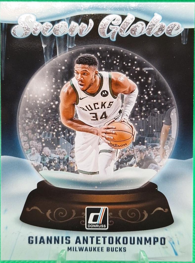 Giannis Antetokounmpo #4 Basketball Cards 2024 Panini Donruss Snow Globe