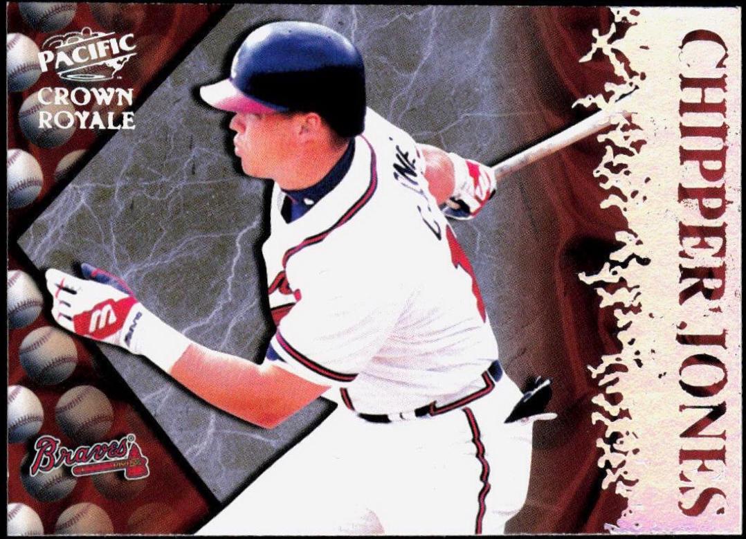 Chipper Jones #3 Baseball Cards 1998 Pacific Crown Royale