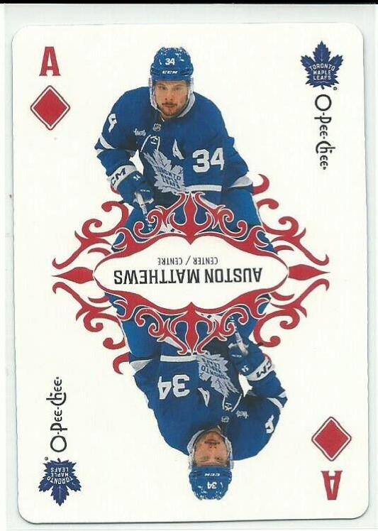 Auston Matthews #ACE-DIAMONDS Hockey Cards 2023 O-Pee-Chee Playing Cards