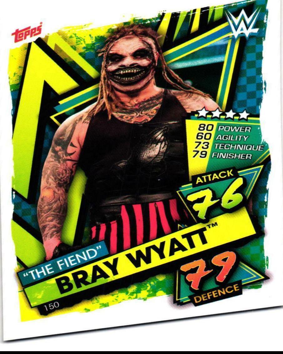 The Fiend' Bray Wyatt #150 Wrestling Cards 2021 Topps Slam Attax WWE
