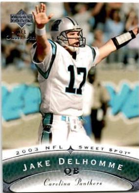 Jake Delhomme #27 Football Cards 2003 Upper Deck Sweet Spot