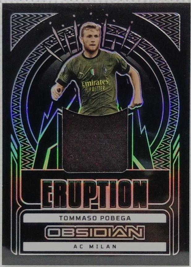 Tommaso Pobega #ER-TPO Soccer Cards 2022 Panini Obsidian Eruption Relics