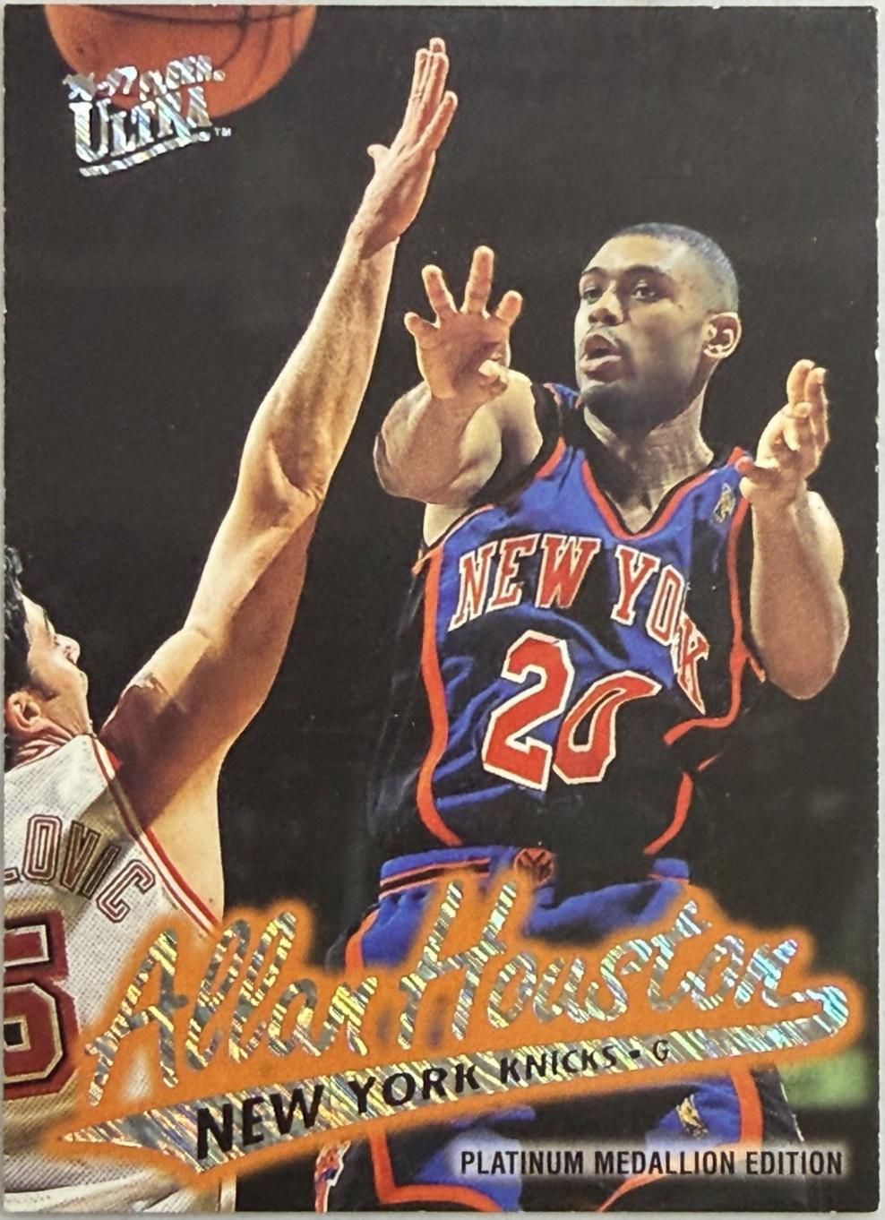 Allan Houston #P-220 1996 Ultra Platinum Medallion Basketball