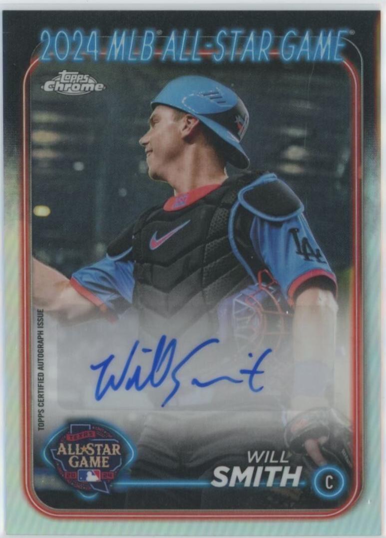 Will Smith #ASGCA-WS Baseball Cards 2024 Topps Chrome Update All-Star Game Autograph