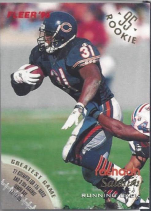 RASHAAN SALAAM #26 Football Cards 1996 Fleer