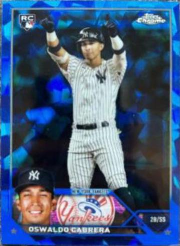 Oswaldo Cabrera #487 2023 Topps Chrome Sapphire Baseball