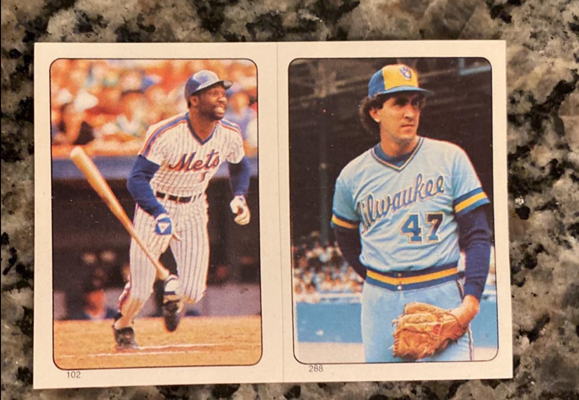 Mookie Wilson/Jaime Cocanower #102 / 288 Baseball Cards 1985 Topps Stickers