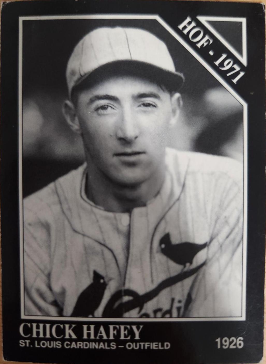 Chick Hafey Baseball Cards 1991 Conlon Collection