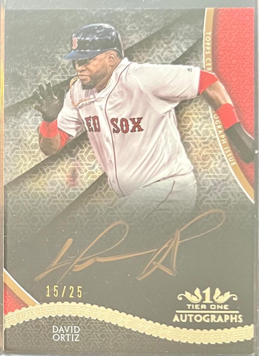 2017 Topps Tier One Autographs David Ortiz #T1A-DO Baseball Cards 2017 Topps Tier One Autographs