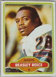 Beasley Reece #374 Football Cards 1980 Topps